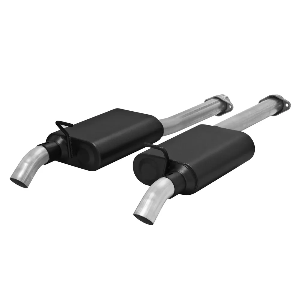 What are the exit configurations for this exhaust system?