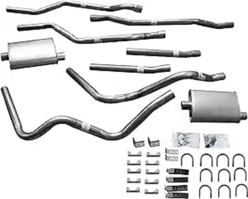 What type of clamp is used in the exhaust system?