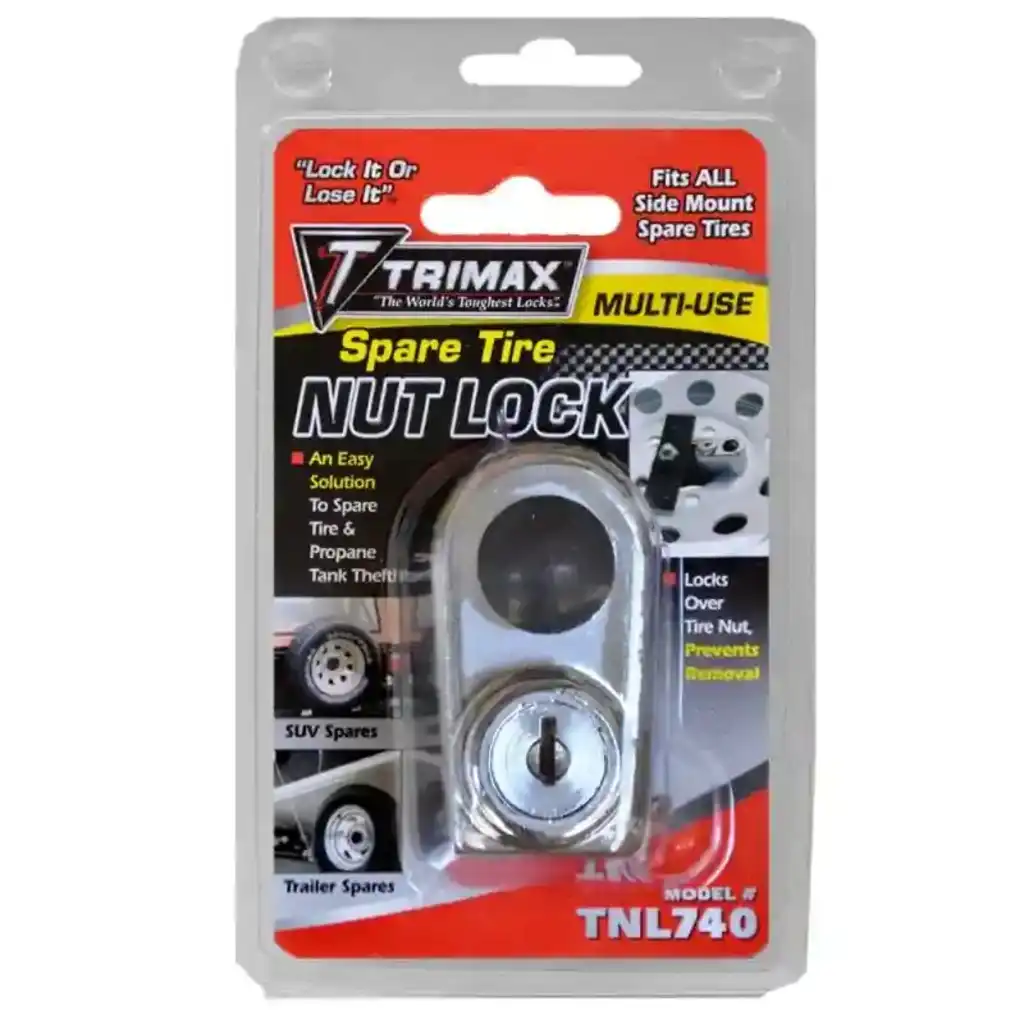 What is the part number for the spare tire nut lock?