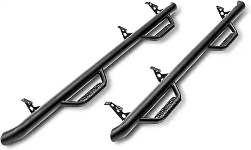 What type of end caps are used in the side steps?