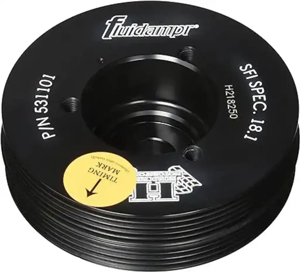 How does the Fluidampr 531101 Engine Harmonic Balancer improve engine performance?