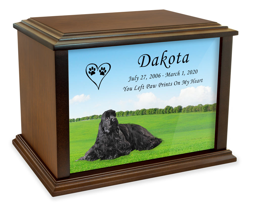 Cocker Spaniel True Companion Dog Photo Pet Cremation Urn Questions & Answers