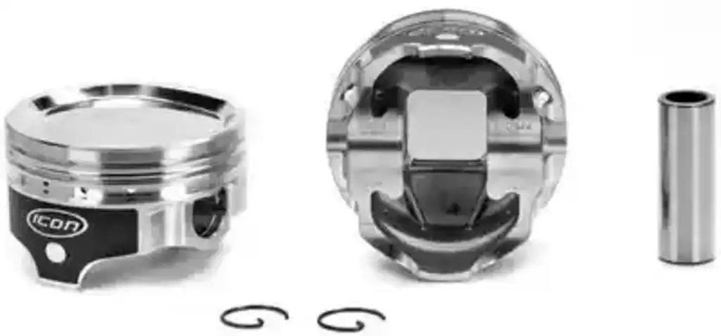 What is the design feature of the piston pin?