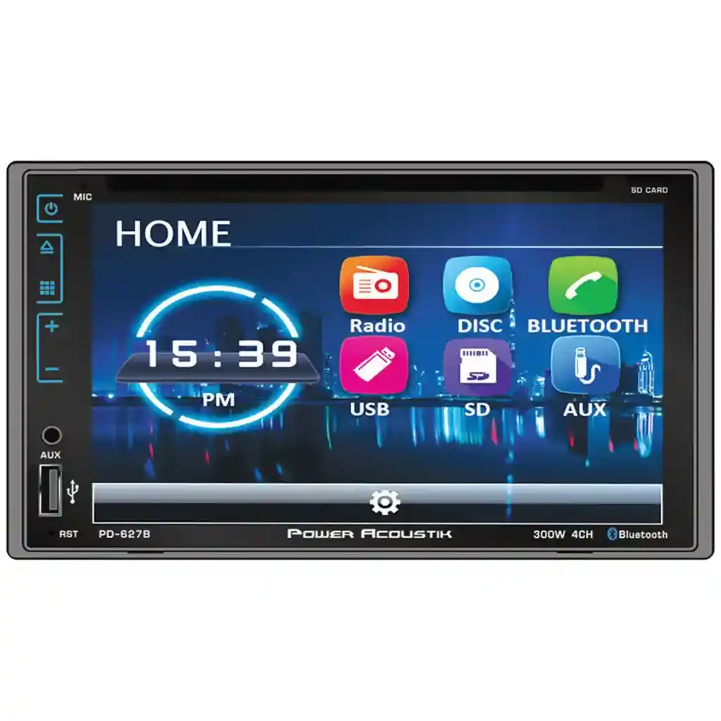 PD627B Power Acoustik D.DIN 6.2" AM/FM/CD/DVD/BT with Capacitive Flat Glass Face Questions & Answers