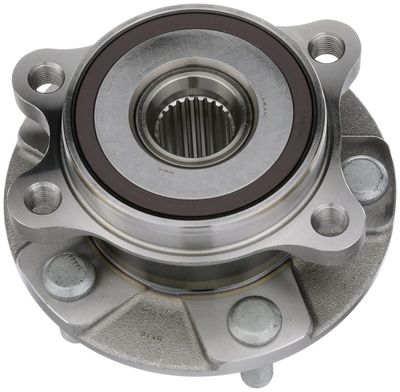 What type of material is used in the wheel bearing and hub assembly?