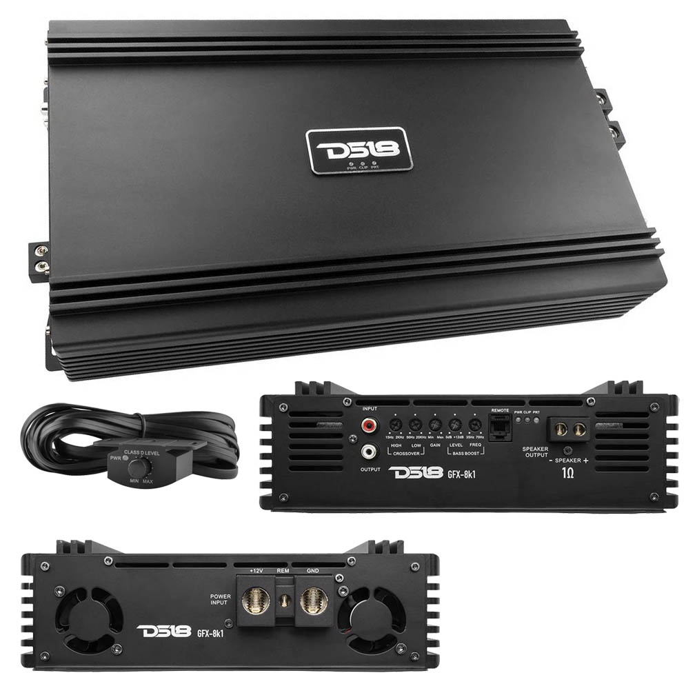 GFX8K1 DS18 Pro Full Range Class D Mono Amplifier 1 Ohm 8000 Watts Questions & Answers