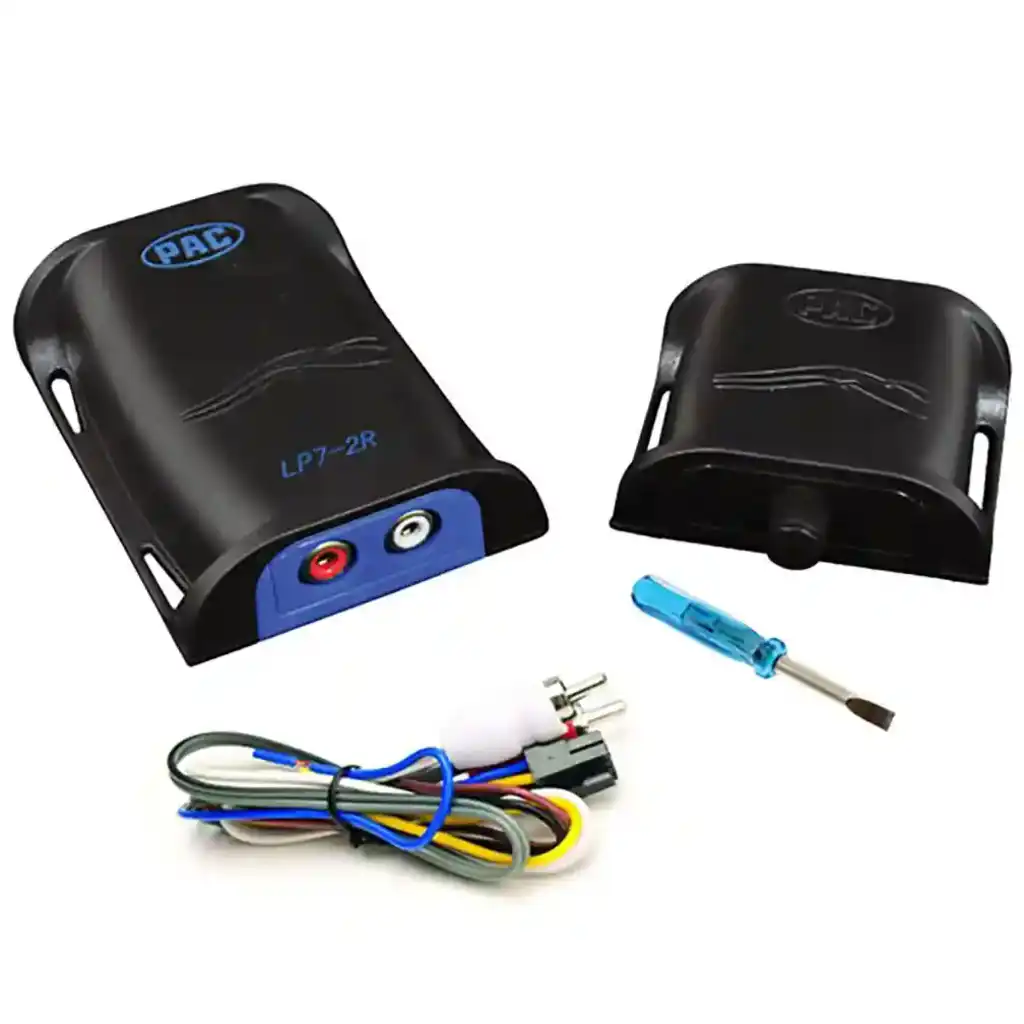 Does the LP72R PAC 2CH high power line output converter include a remote level controller?