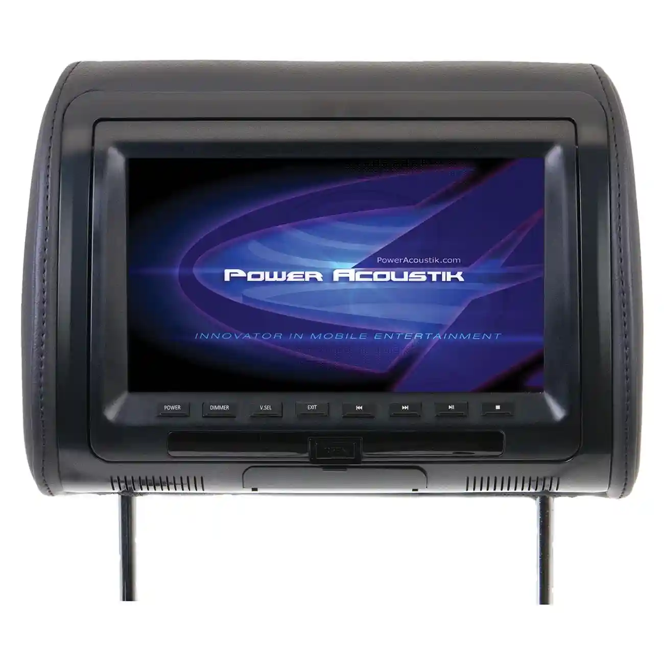 HDVD91CC Power Acoustik 9" Headrest Monitor (Single) with DVD Player IR/FM Transmitters Color Skins & Rem. Questions & Answers