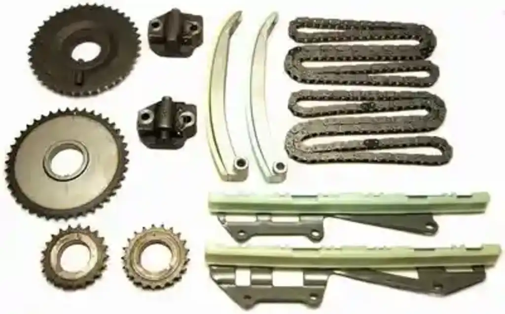 What is the width of the engine timing chain kit package?