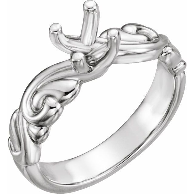 Solitaire Engagement Ring Mounting in Platinum for Round Stone.. Questions & Answers