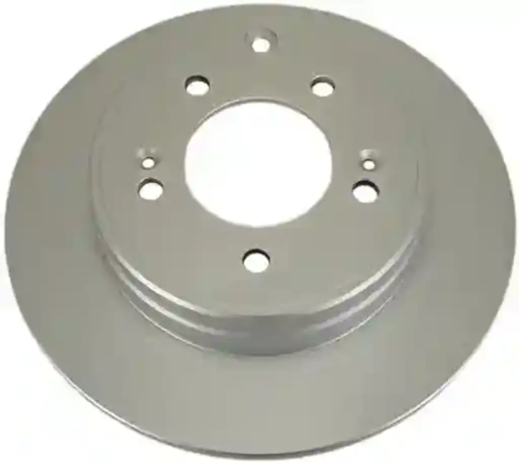 How does the design of the disc brake rotor improve performance?