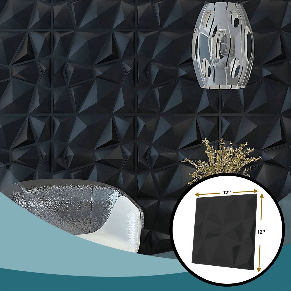 Decorative Black PVC 3D Wall Panels in Diamond Design Questions & Answers